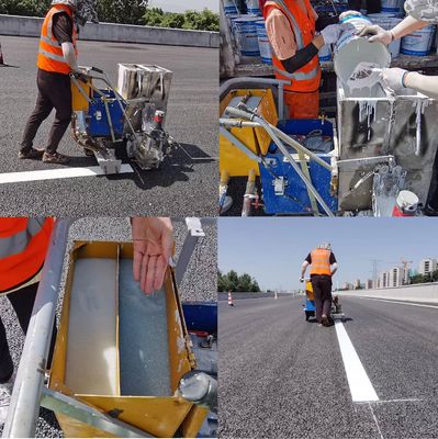 آلة علامة خطوط الطرق ذات مكونين آلة علامة الشوارع