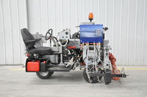 Samll القيادة الحرارية البلاستيكية خط الطريق العلامة ثلاثي الدراجات الهوائية التوصيل نظام تسخين النفط